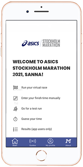 English app virtual race ASM